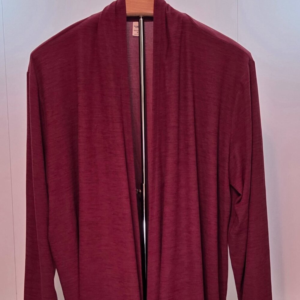 Old Navy Active “Breathe On” Open Front Lightweight Cardigan, XL, Burgundy, NWOT